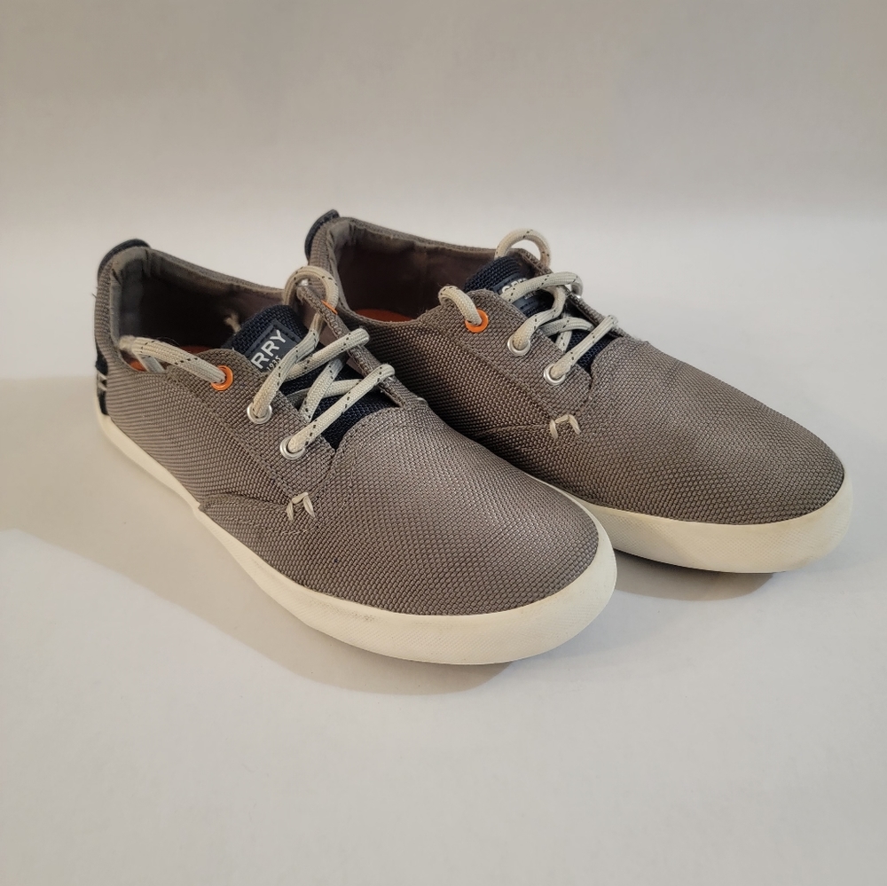 Sperry Top-Sider Boys Bodie Washable Gray Blue Sneakers Boat Shoes